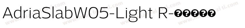 AdriaSlabW05-Light R字体转换